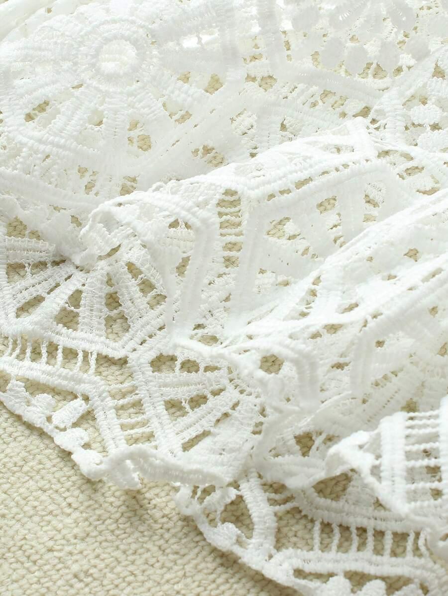 SHEIN BIAŁE KORONKOWE PAREO S06__XS