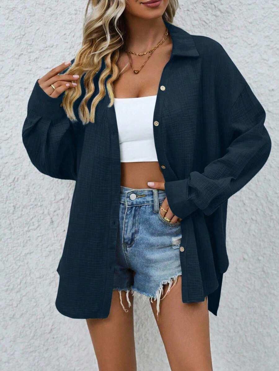 EMERY ROSE KOSZULA Z DŁUGIM RĘKAWEM S06__XL