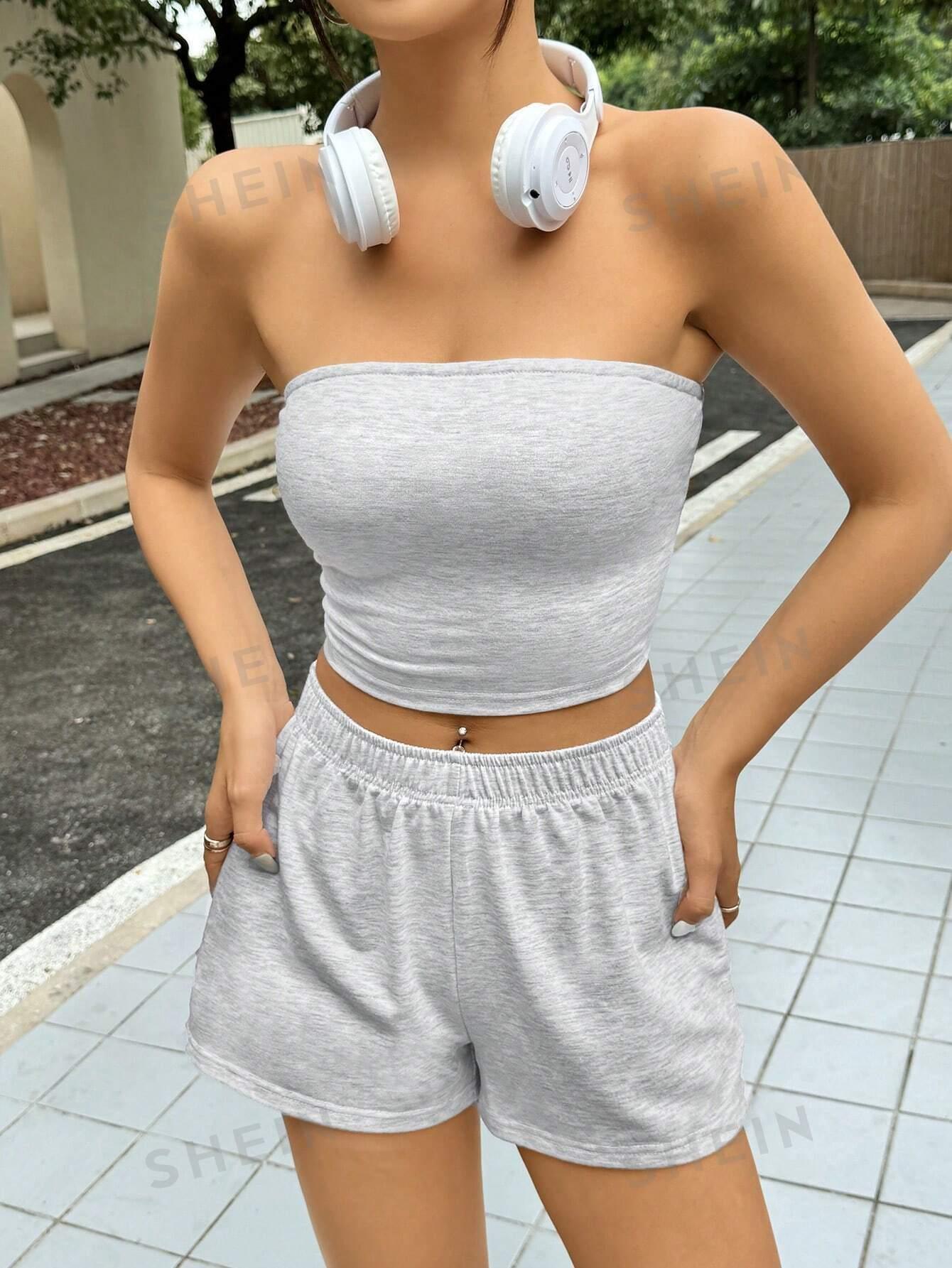 SHEIN SZARY TOP TUBA S06__XL