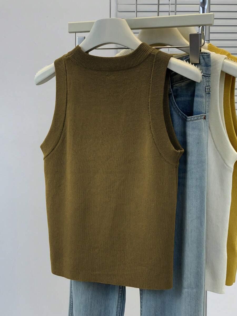 SHEIN DZIANINOWY TOP CASUAL S06__M