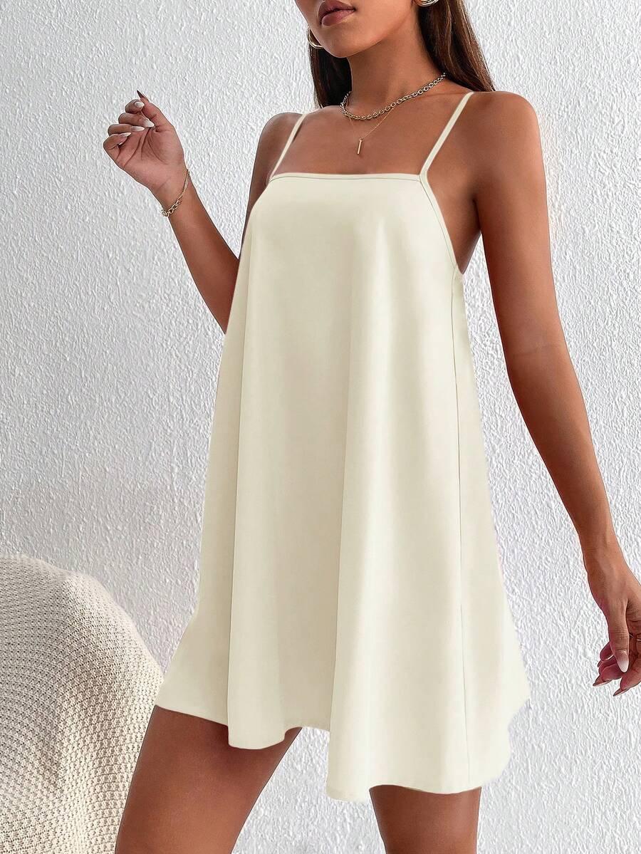 SHEIN ŻÓŁTA MINI SUKIENKA NA RAMIĄCZKACH S06__XS