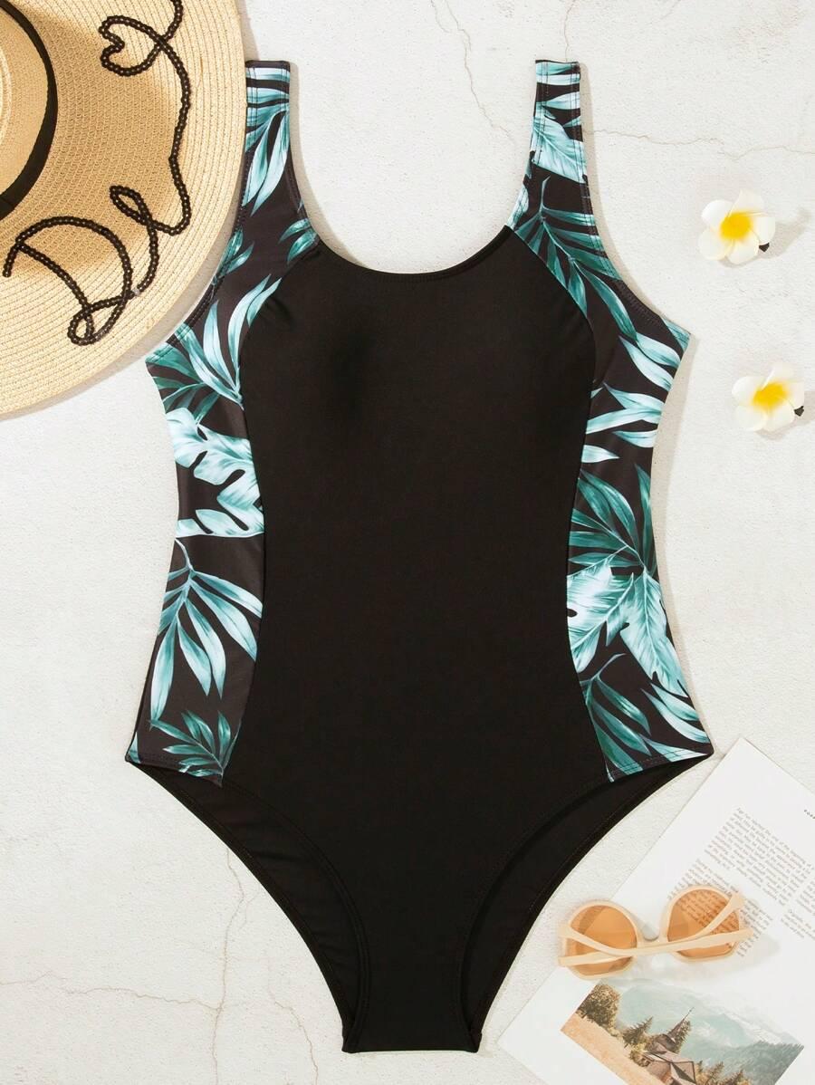 SHEIN JEDNOCZĘŚCIOWY STRÓJ KĄPIELOWY S09__L