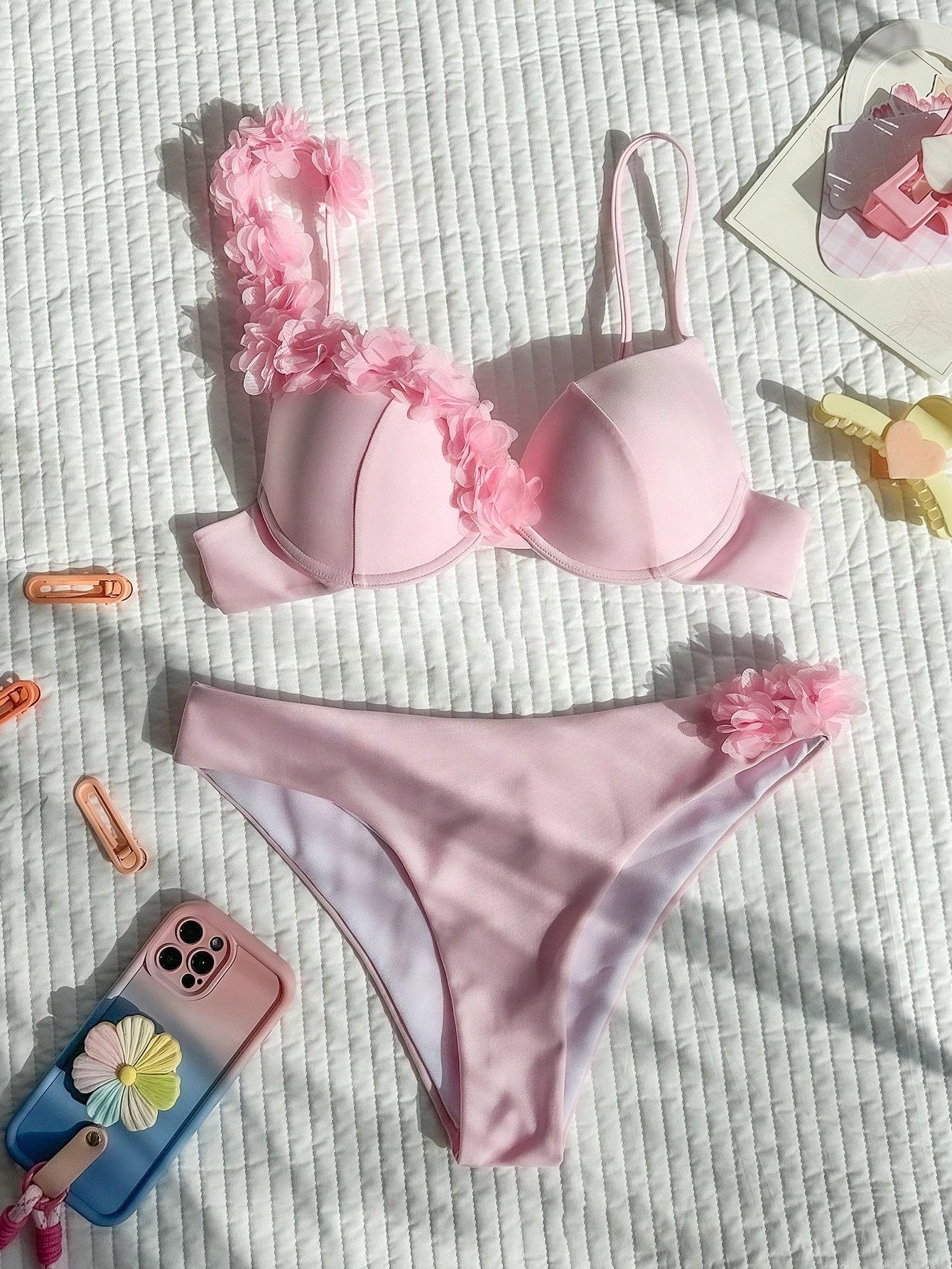 SHEIN DWUCZĘŚCIOWY STRÓJ KĄPIELOWY S09__L