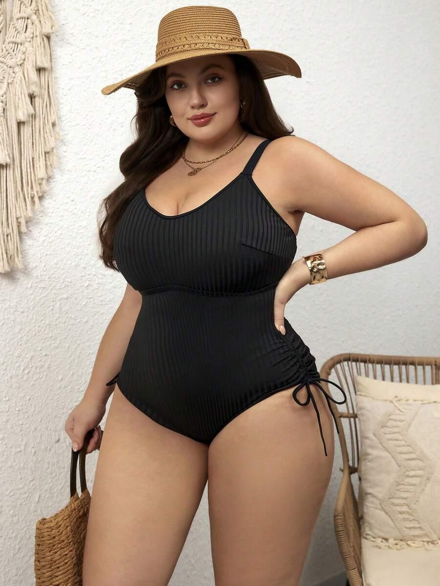 SHEIN CZARNY JEDNOCZĘŚCIOWY STRÓJ KĄPIELOWY S09__58