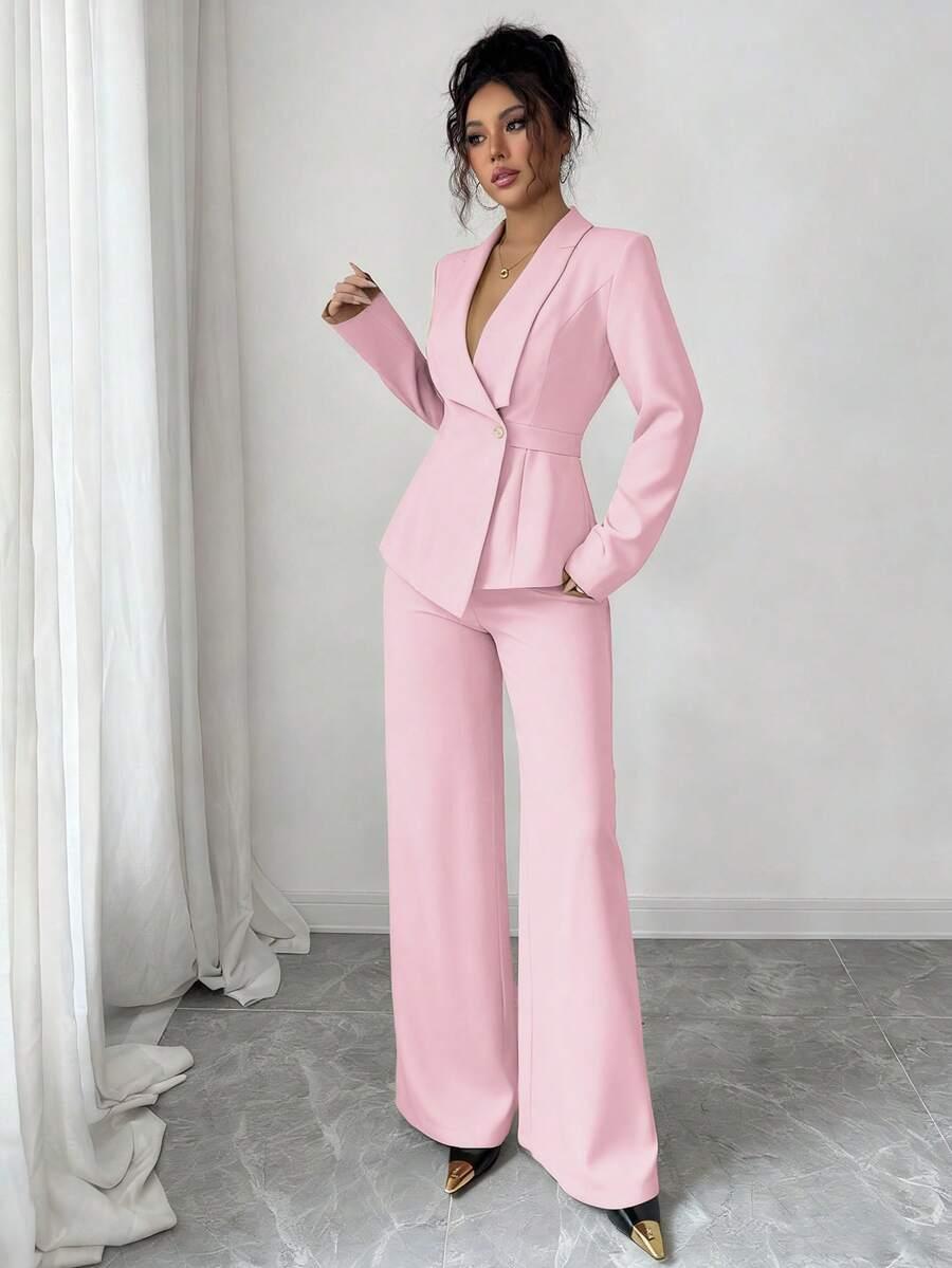 SHEIN MARYNARKA SPODNIE KOMPLET S06__S