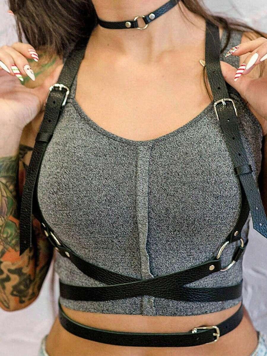 SHEIN UPRZĄŻ IMITACJA SKÓRY S07__OS