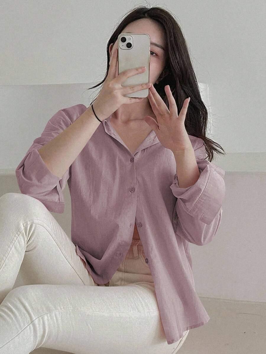 SHEIN FIOLETOWA KOSZULA GUZIKI S06__XXL