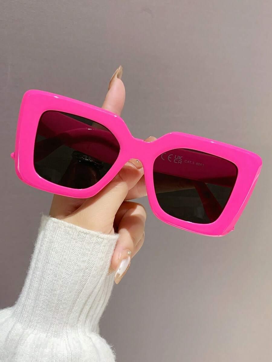 SHEIN RÓŻOWE OKULARY PRZECIWSŁONECZNE S07