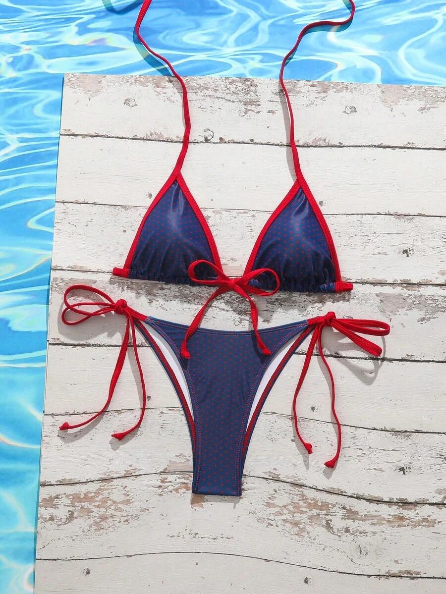 SWIM MOD DWUCZĘŚCIOWY STRÓJ KĄPIELOWY WZÓR GROSZKI S09__S