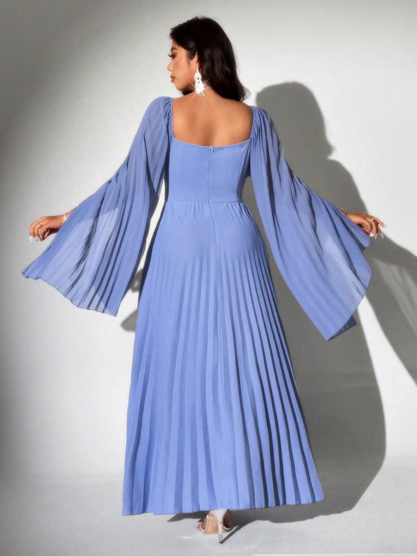 SHEIN NIEBIESKA MAXI SUKIENKA S06__48