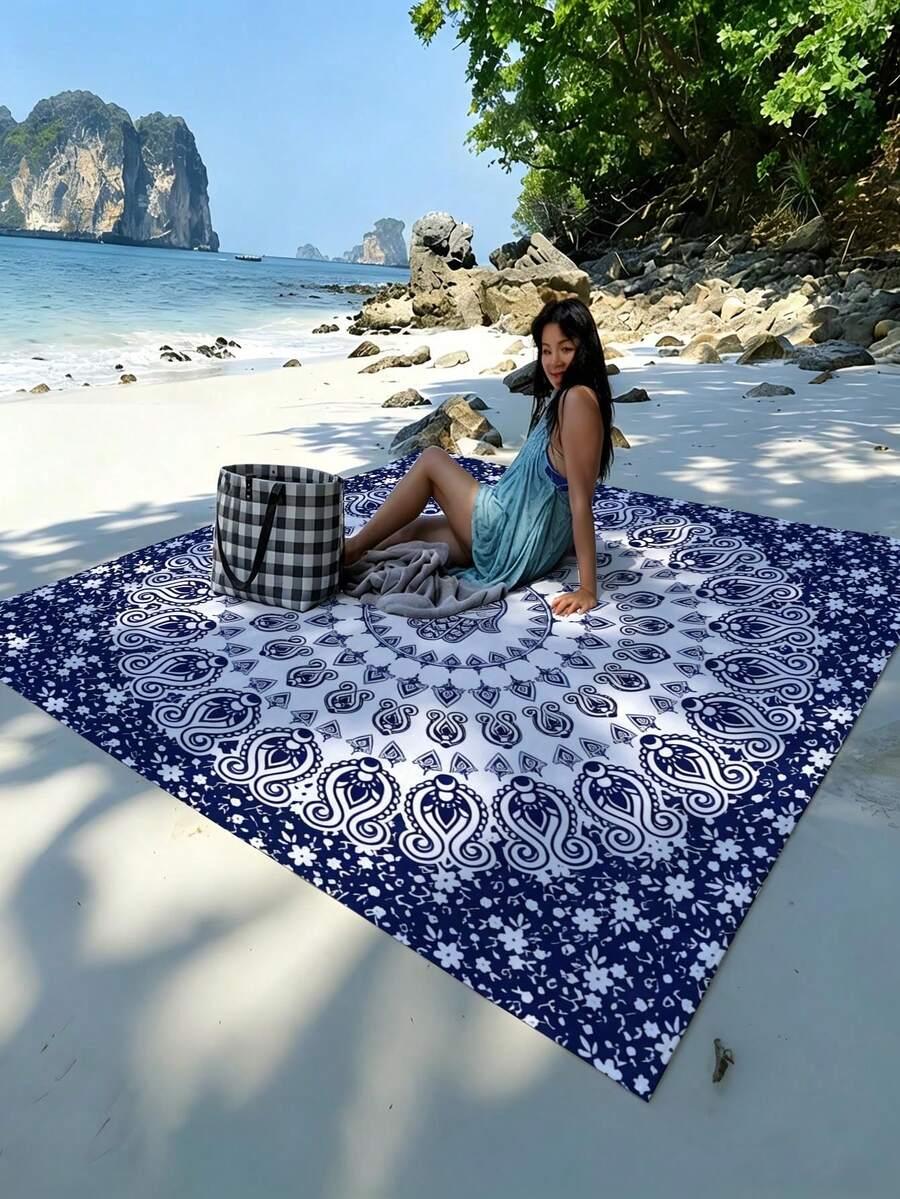 SHEIN KOC PLAŻOWY WZÓR S07__185X185CM