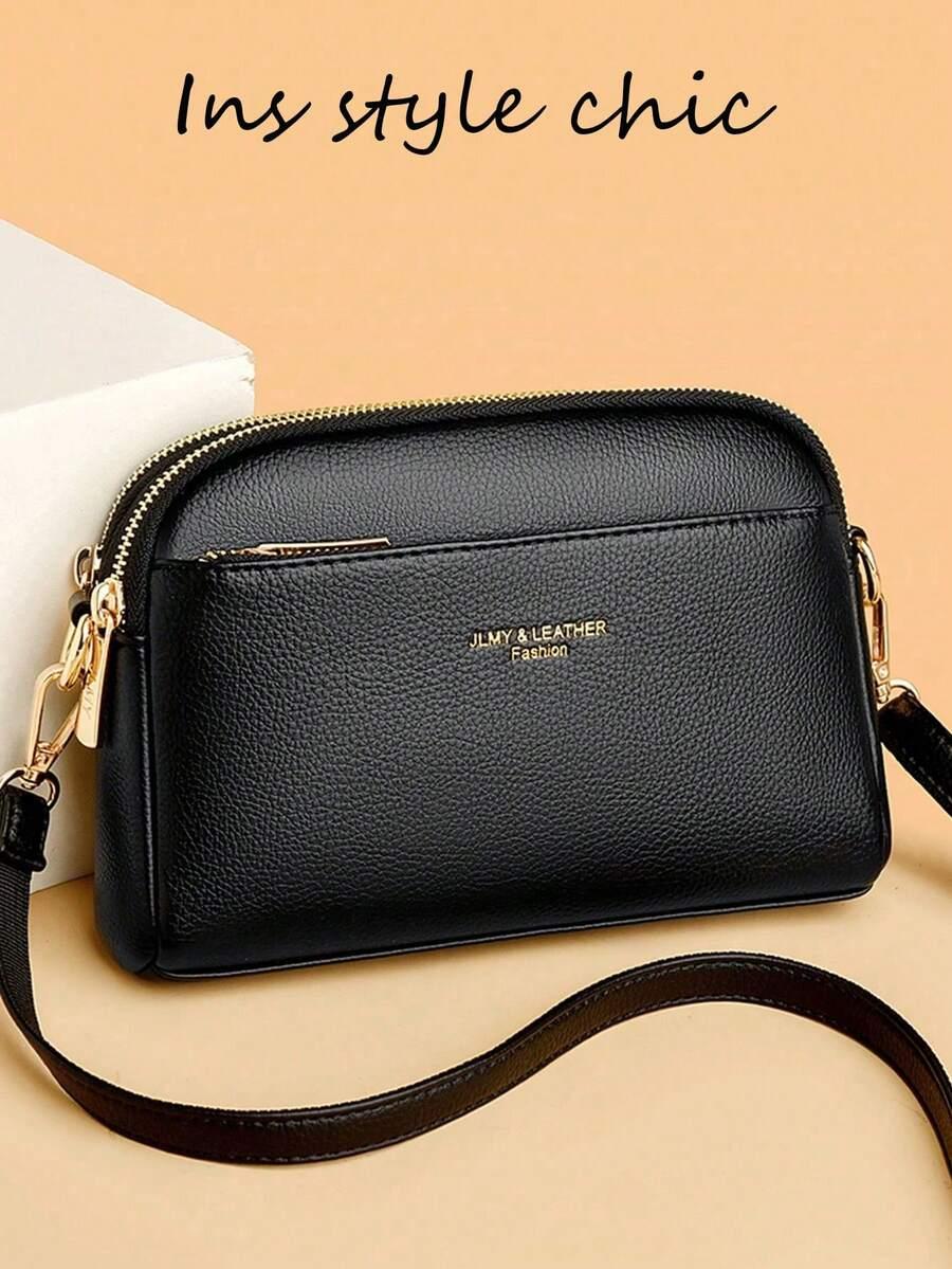 SHEIN CZARNA TOREBKA IMITACJA SKÓRY S07__18X24CM