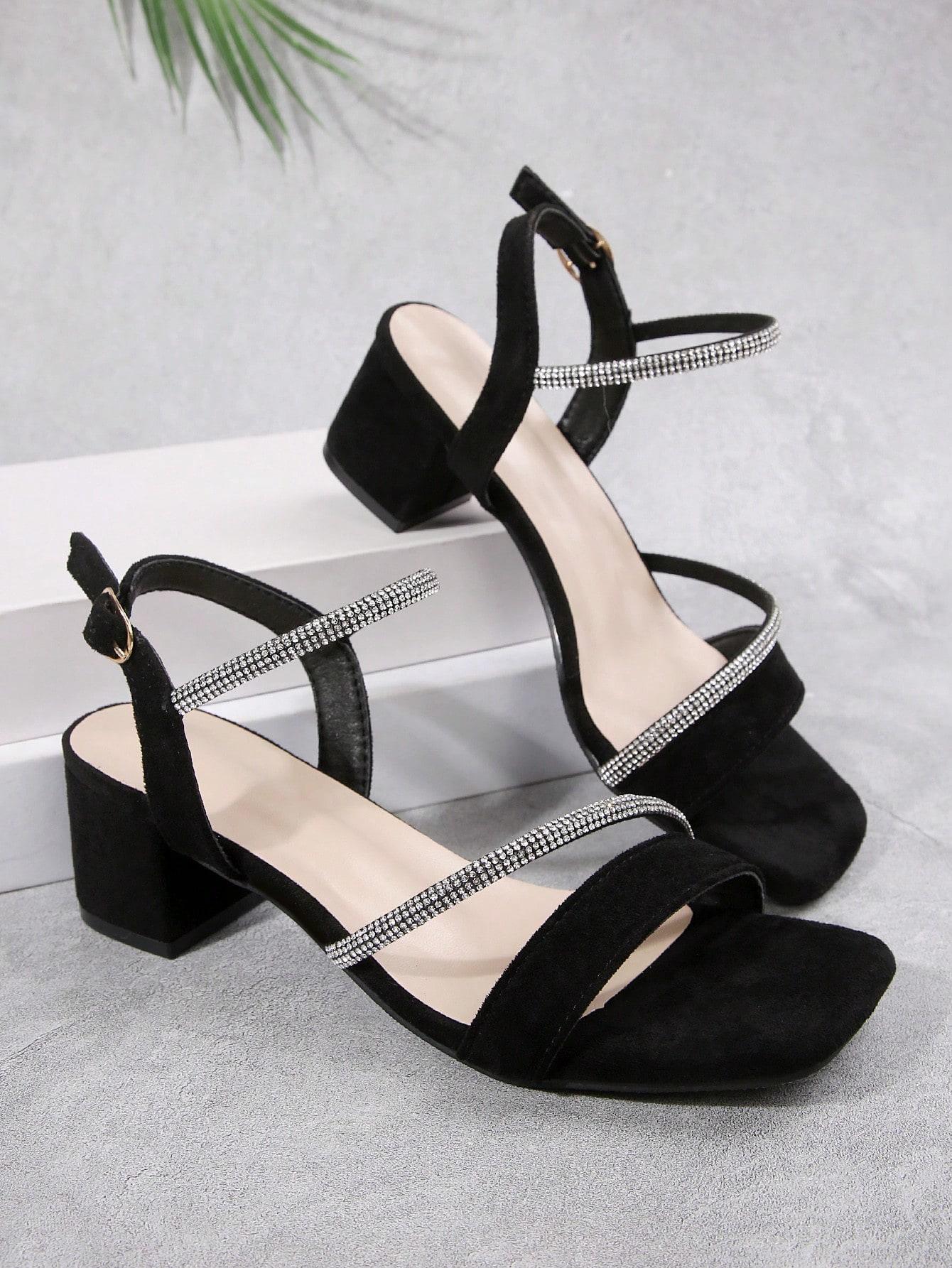 SHEIN CZARNE SANDAŁY ZDOBIENIE S06__40