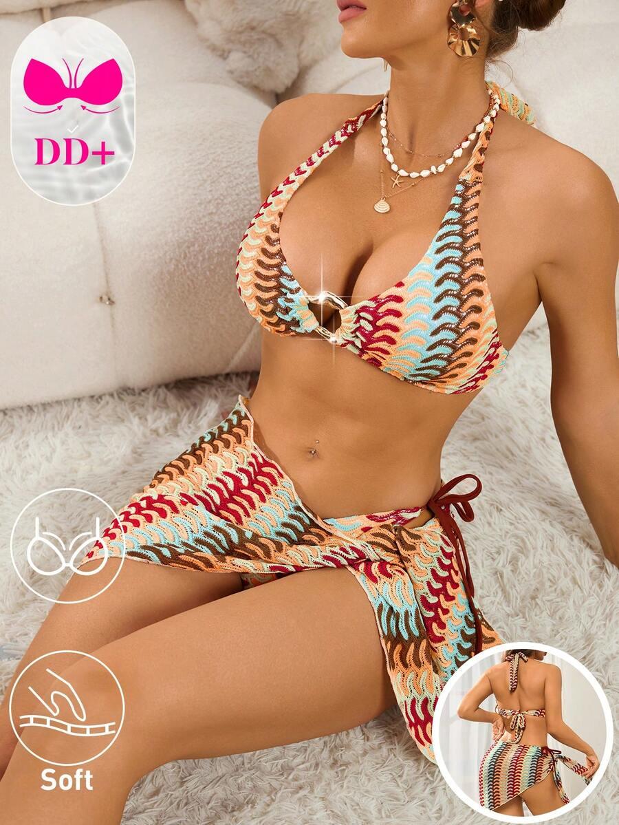 SWIM DD+ DWUCZĘŚCIOWY STRÓJ KĄPIELOWY PAREO S09__L