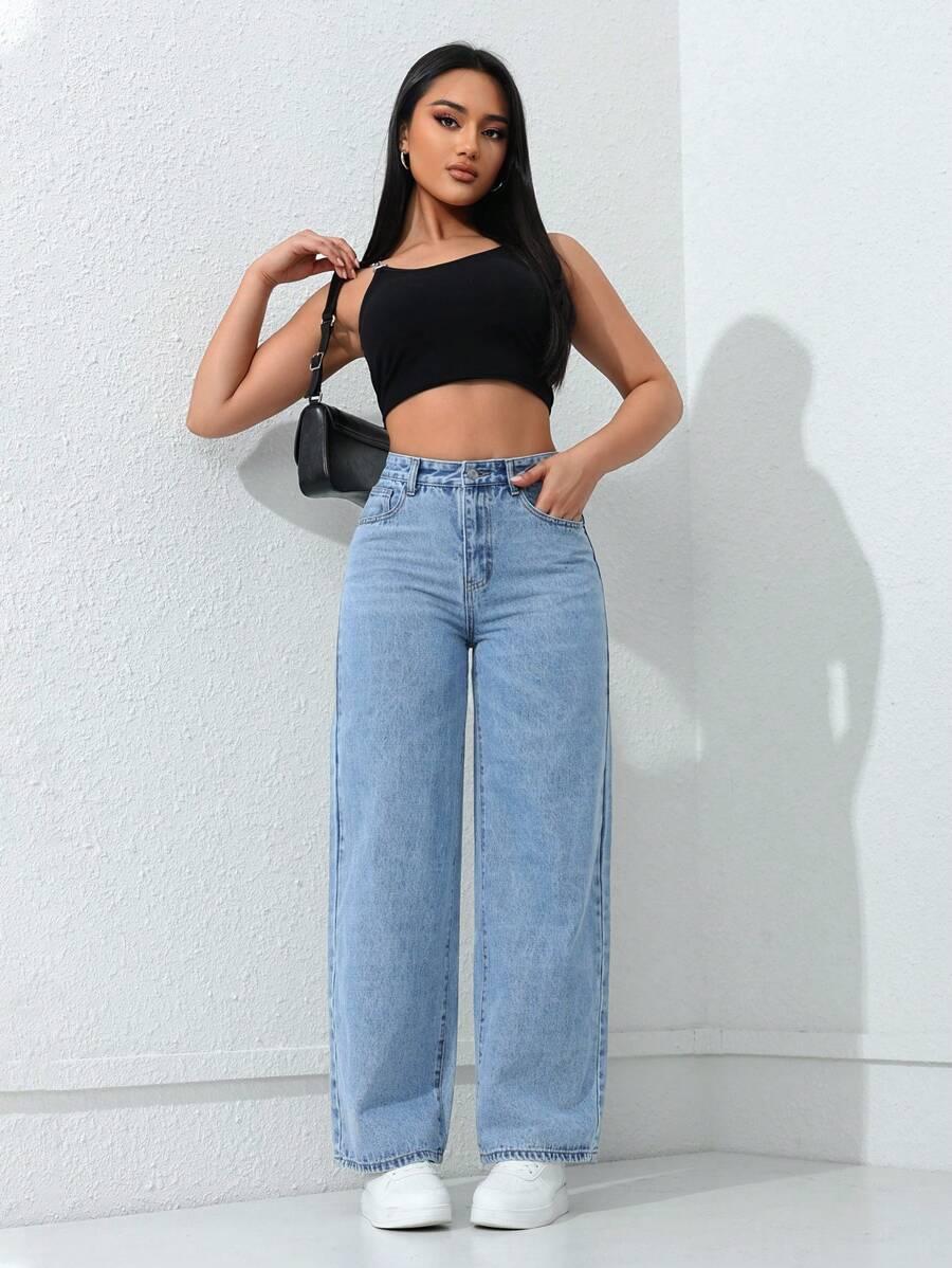 SHEIN NIEBIESKIE SPODNIE JEANS S06__L