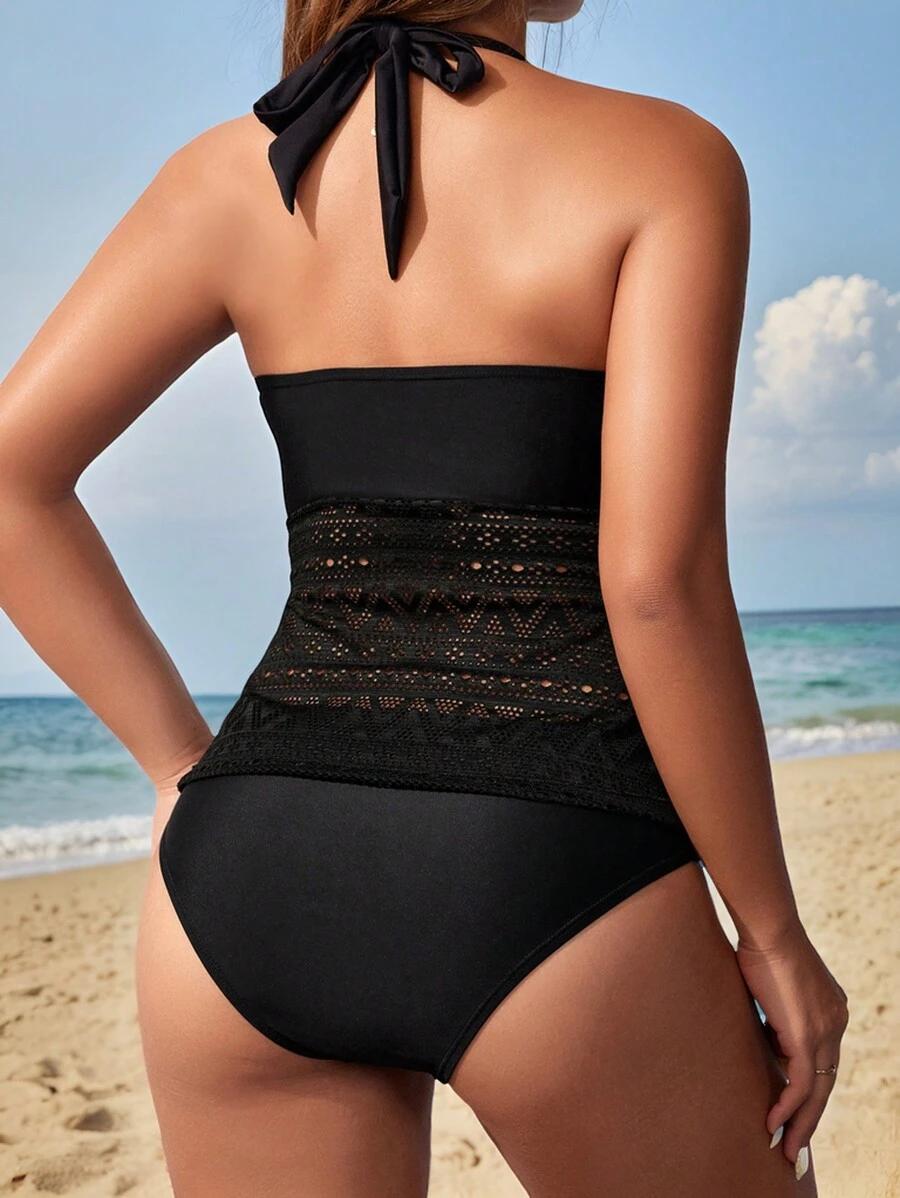 SHEIN DWUCZĘŚCIOWY STRÓJ KĄPIELOWY S09__L