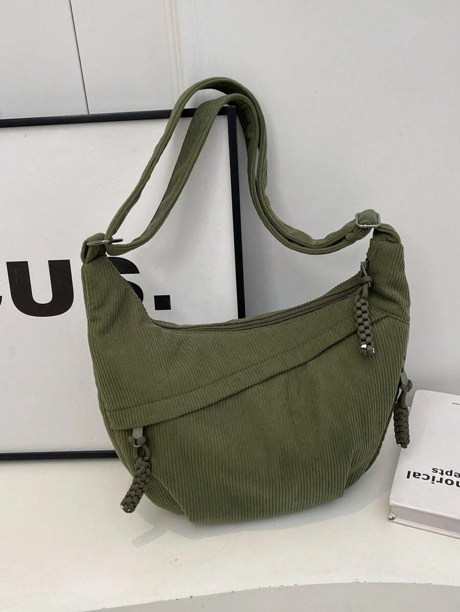 SHEIN ZIELONA TORBA NA RAMIĘ S07__7X22X35CM