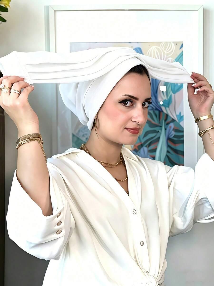 SHEIN BIAŁY TURBAN NA GŁOWĘ S07
