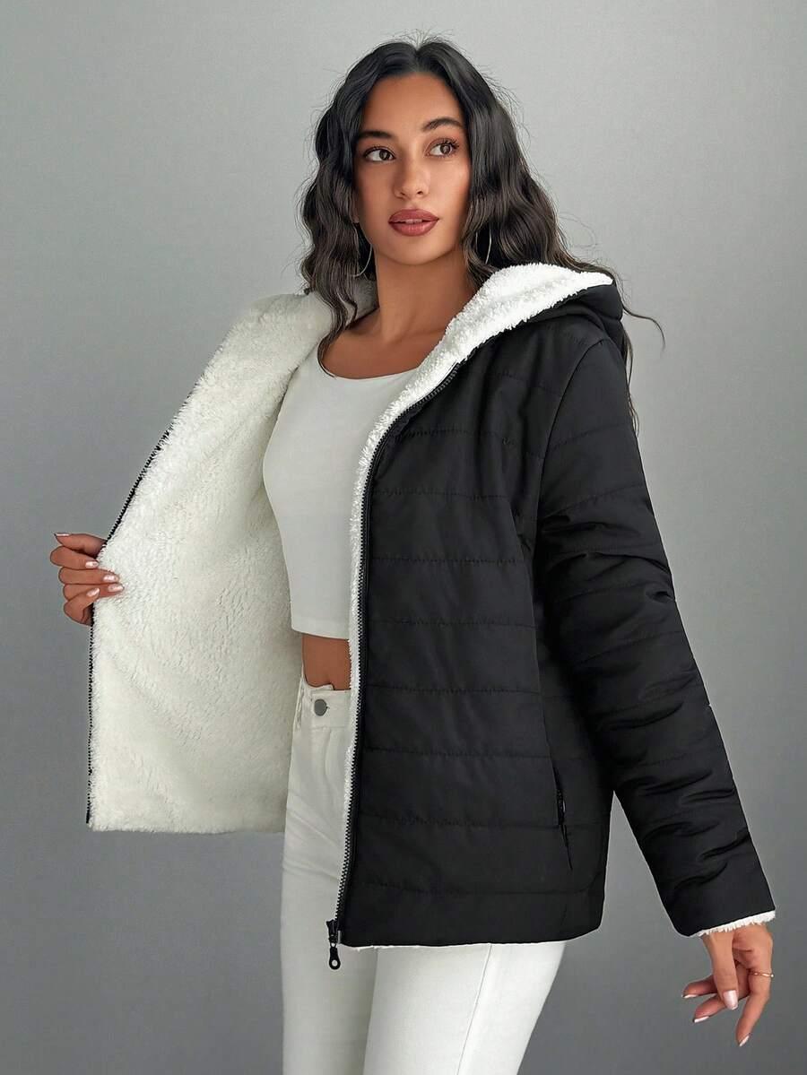 SHEIN CZARNA KURTKA ZAMEK W01__M