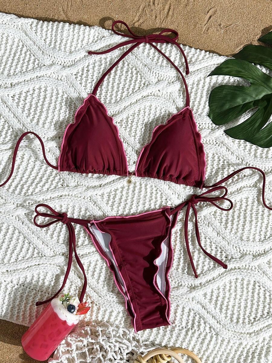 SHEIN DWUCZĘŚCIOWY STRÓJ KĄPIELOWY S09__L