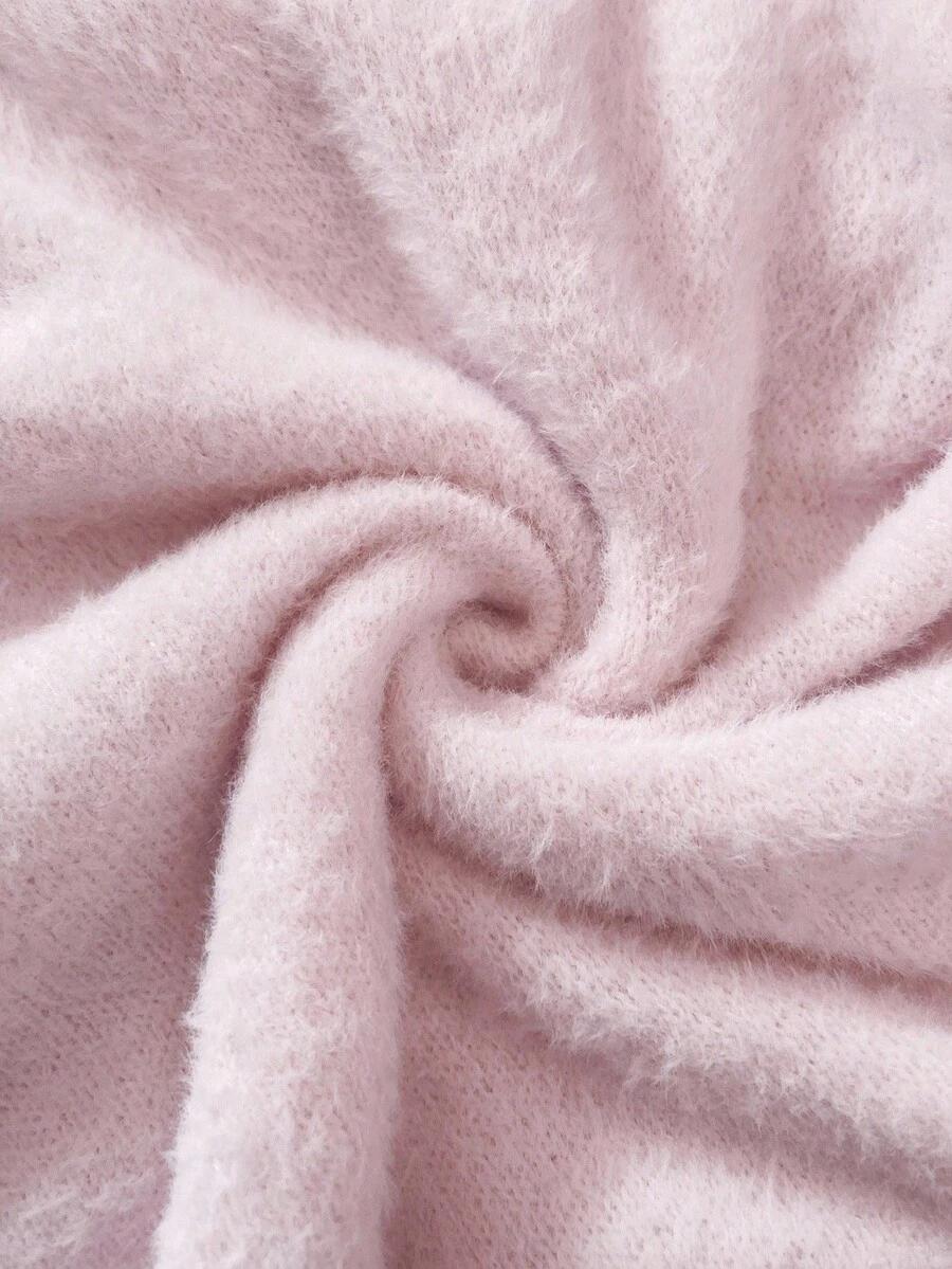 SHEIN RÓŻOWY SWETER DŁUGI RĘKAW S06__L