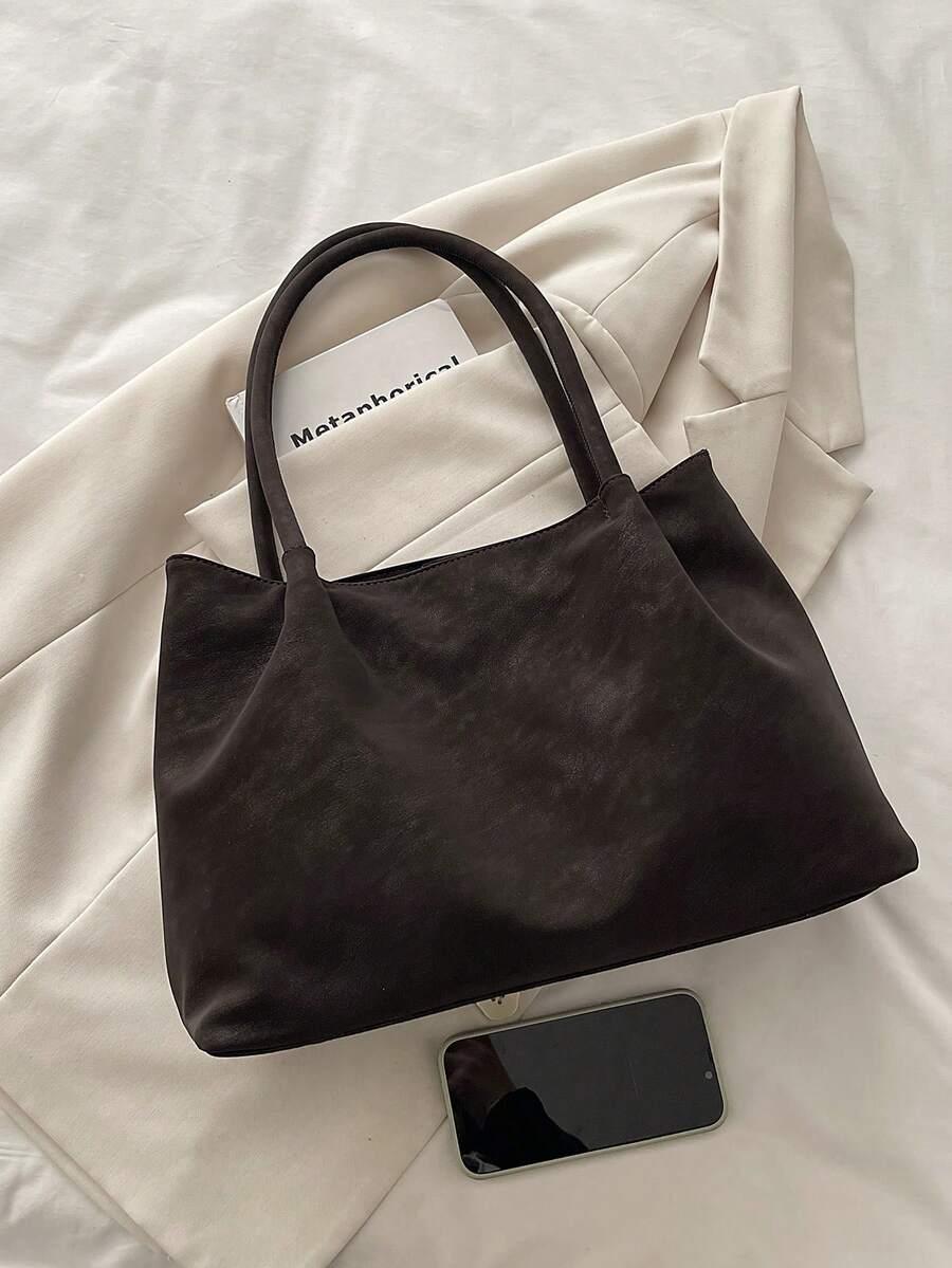 SHEIN BRĄZOWA TOREBKA NA RAMIĘ S07__35X26,5