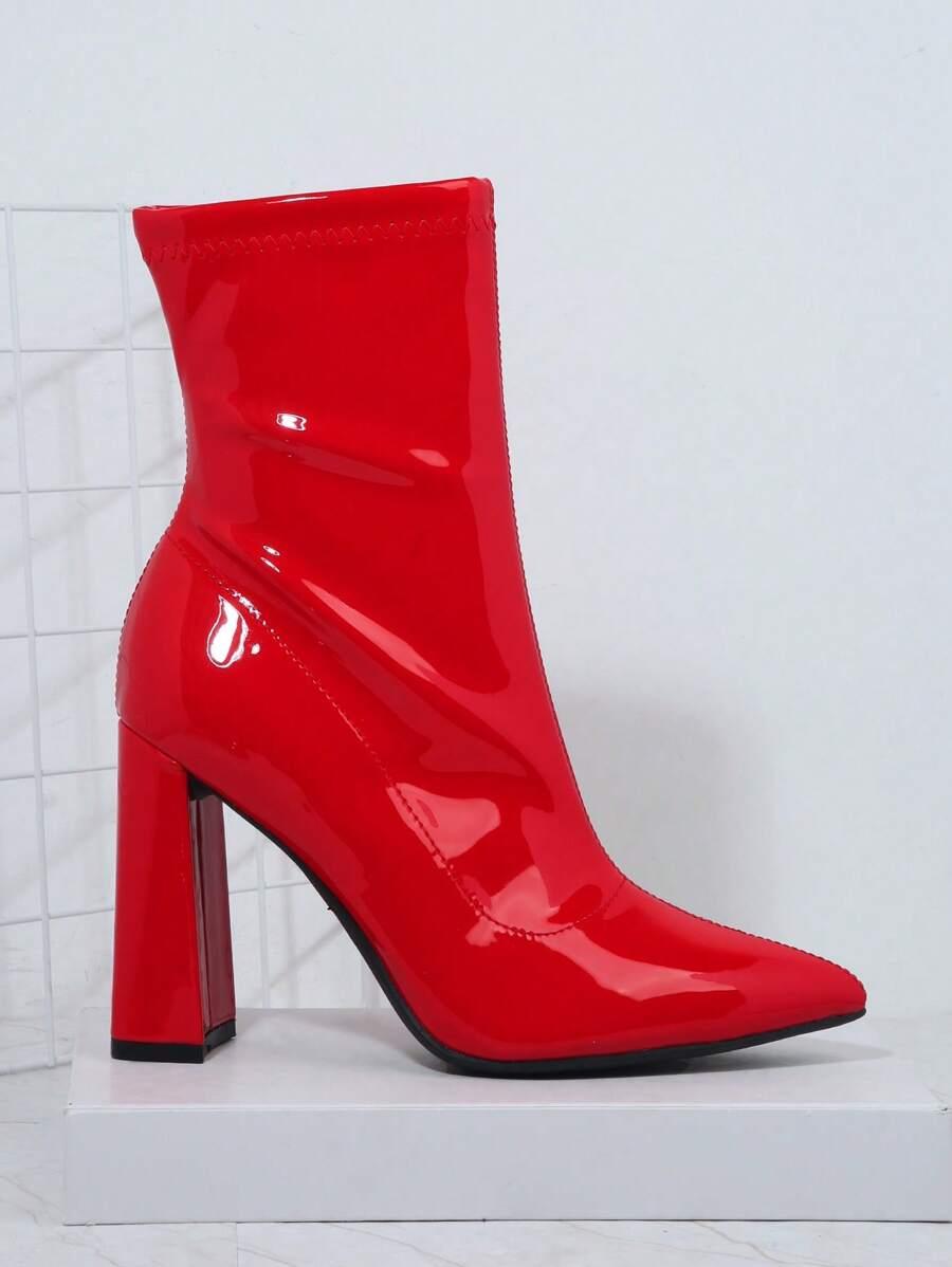 SHEIN CZERWONE BOTKI OBCAS W01__38,5