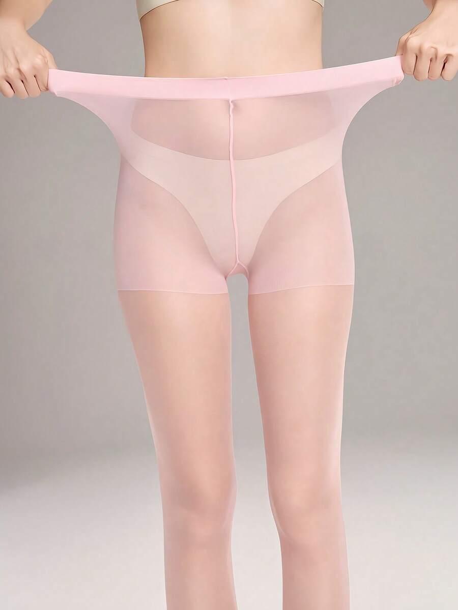 SHEIN KLASYCZNE RÓŻOWE RAJSTOPY PK01__XS-M