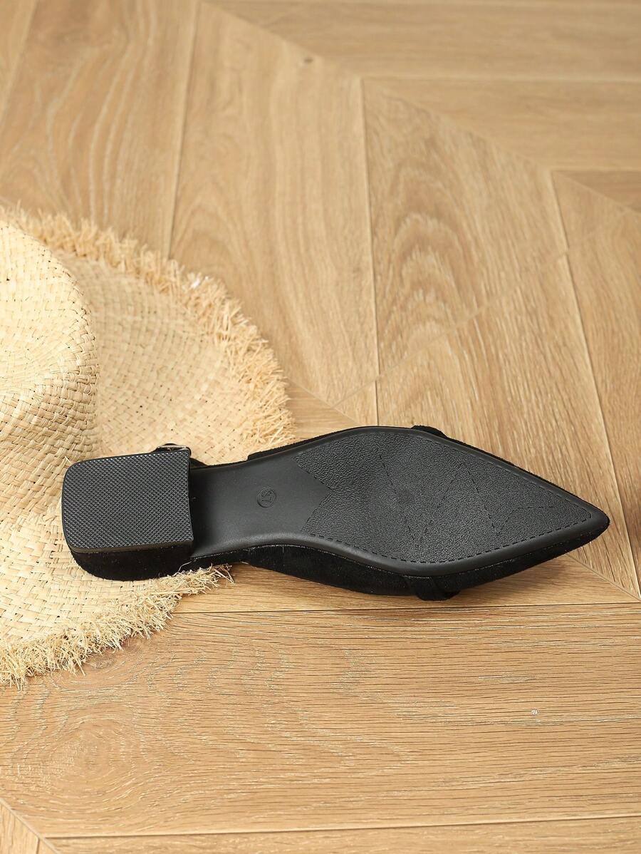 SHEIN CZARNE CZÓŁENKA ZDOBIENIE PK01__37,5