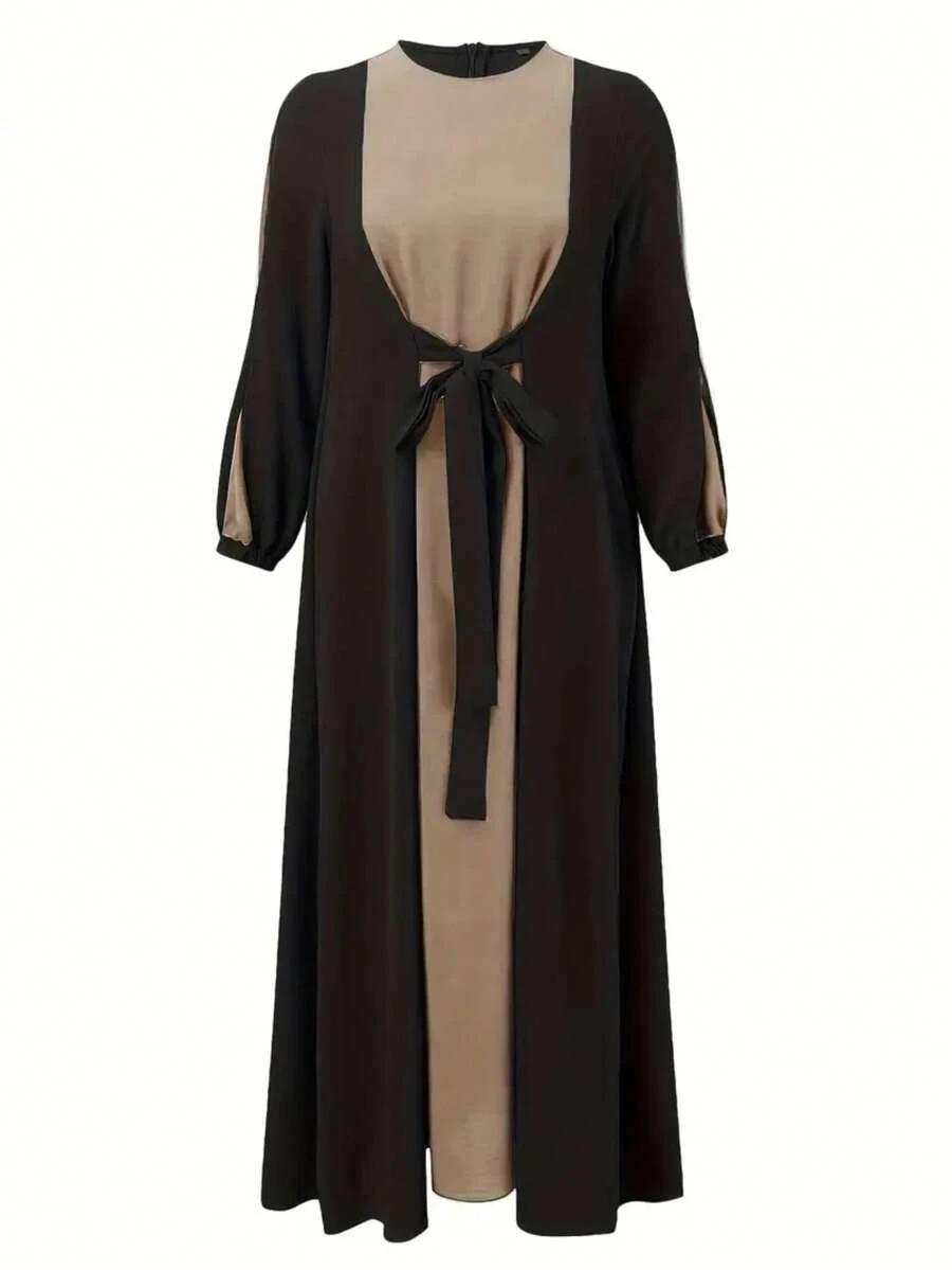 SHEIN MAXI SUKIENKA Z DŁUGIM RĘKAWEM S06__XXL