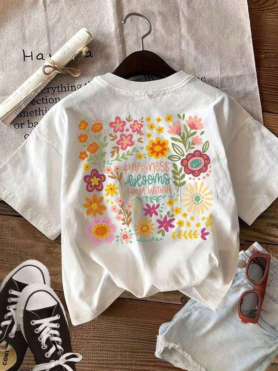 SHEIN BIAŁY T-SHIRT NADRUK S06__50