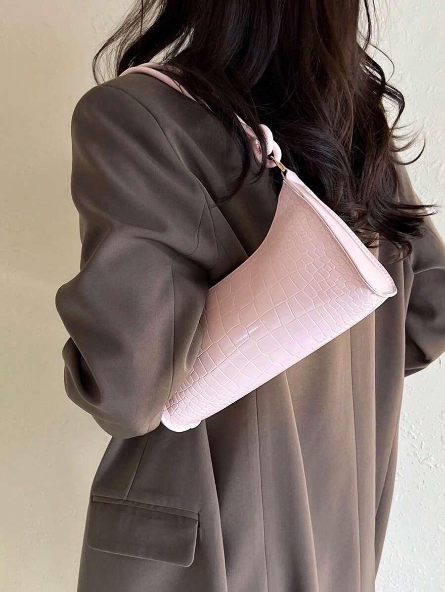 SHEIN RÓŻOWA TOREBKA ZIP S07__7X15X24