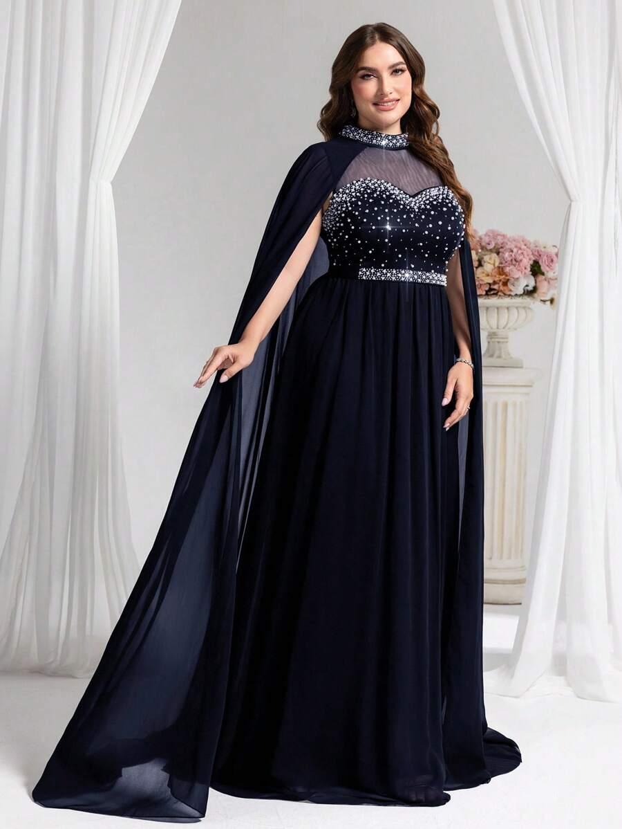 COUTIVA GRANATOWA MAXI SUKIENKA ZDOBIENIA S06__52