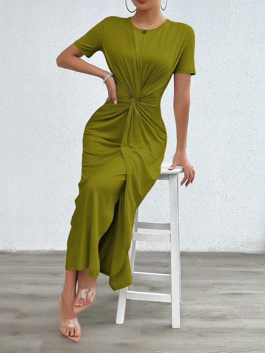 SHEIN ZIELONA SUKIENKA MARSZCZENIE S09__M