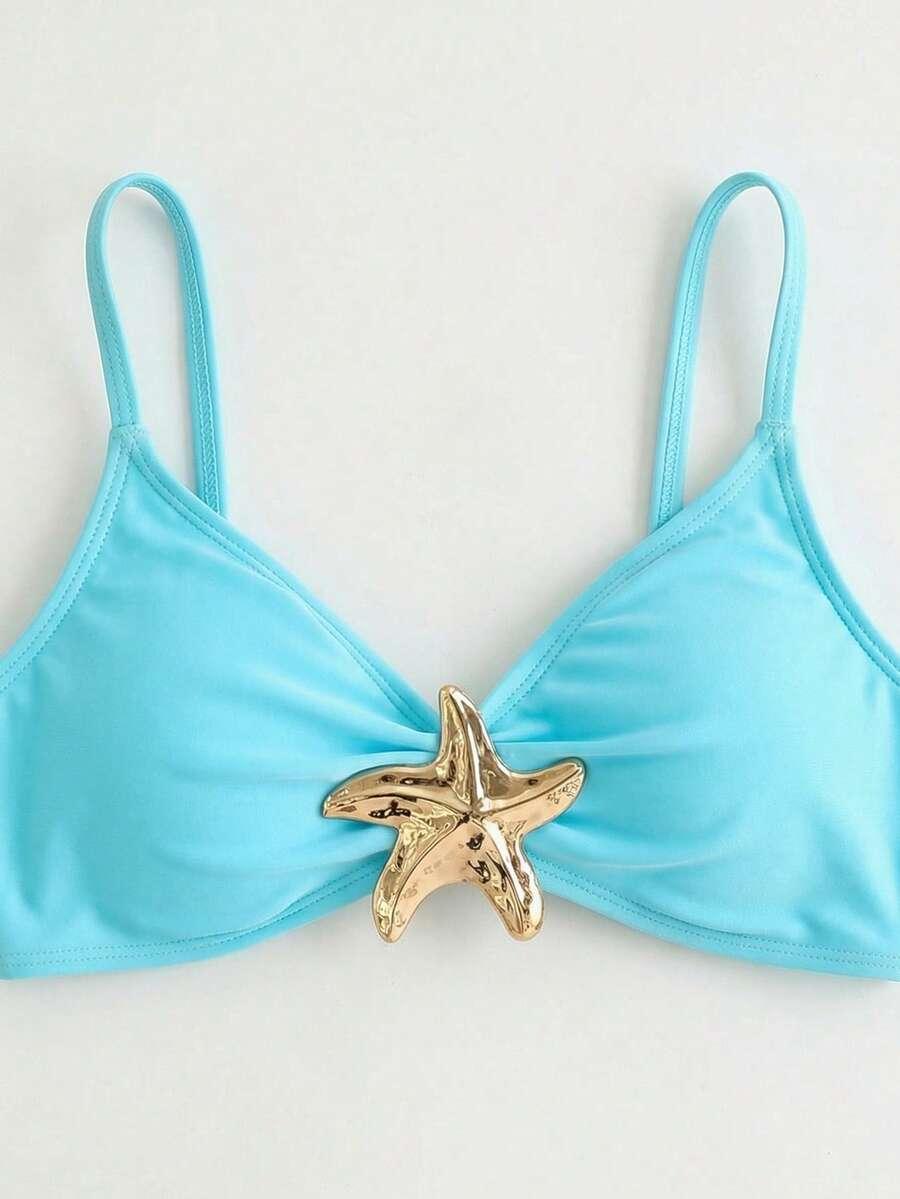 SHEIN DWUCZĘŚCIOWY STRÓJ KĄPIELOWY SPÓDNICA KOMPLET S09__116-122CM