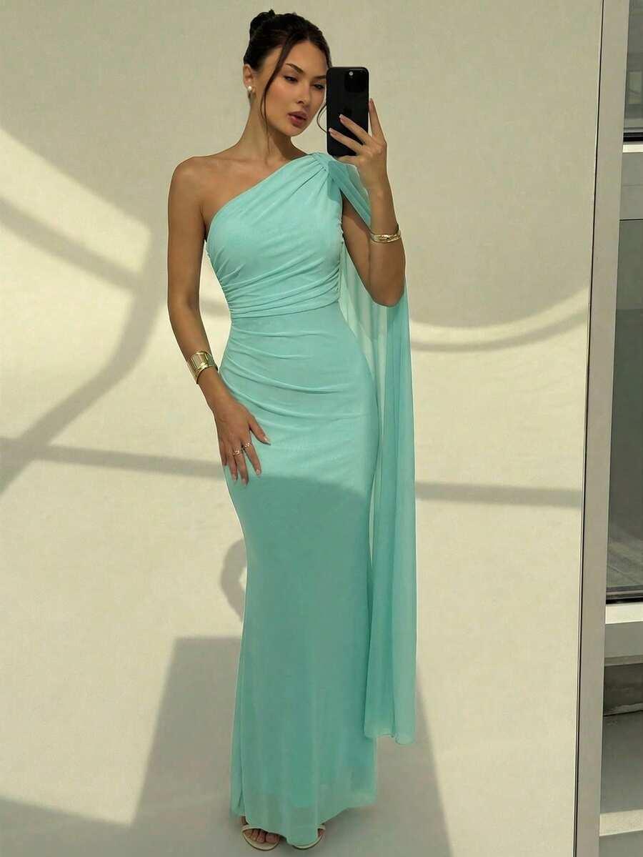 SHEIN ZIELONA MAXI SUKIENKA S06__XS
