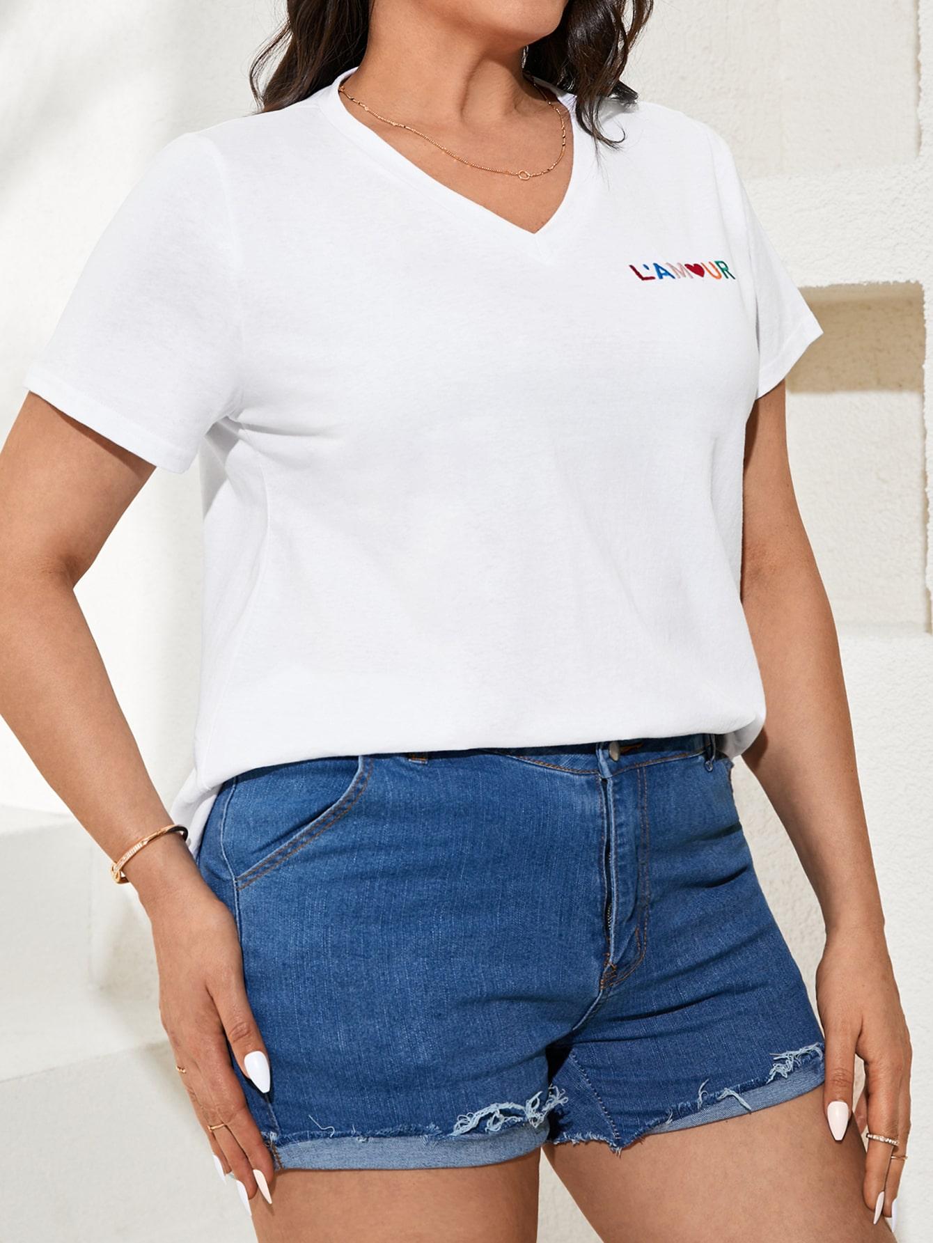 SHEIN BIAŁY T-SHIRT V-NECK PK01__48