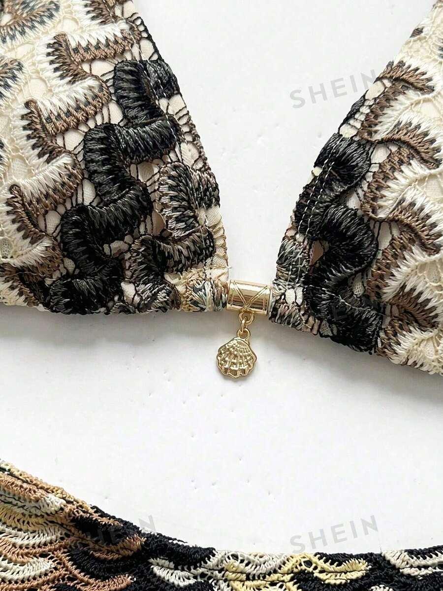 SHEIN DWUCZĘŚCIOWY STRÓJ KĄPIELOWY SPODNIE KOMPLET S09__L