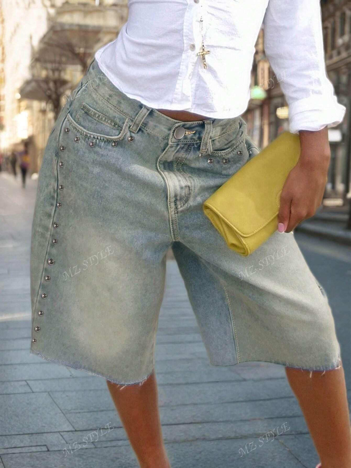 SHEIN NIEBIESKIE SPODENKI JEANS S06__XS