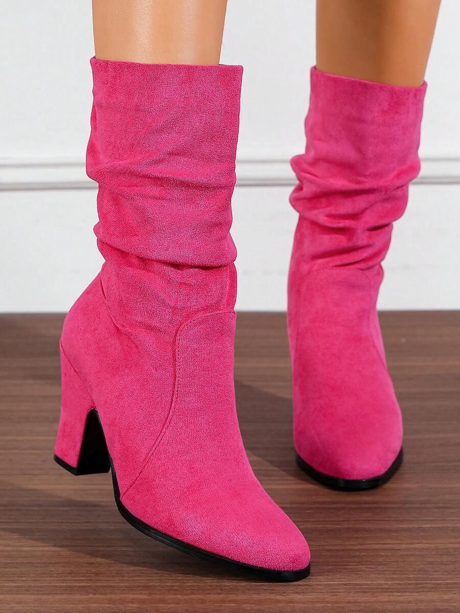 SHEIN RÓŻOWE KOZAKI OBCAS W01__38,5