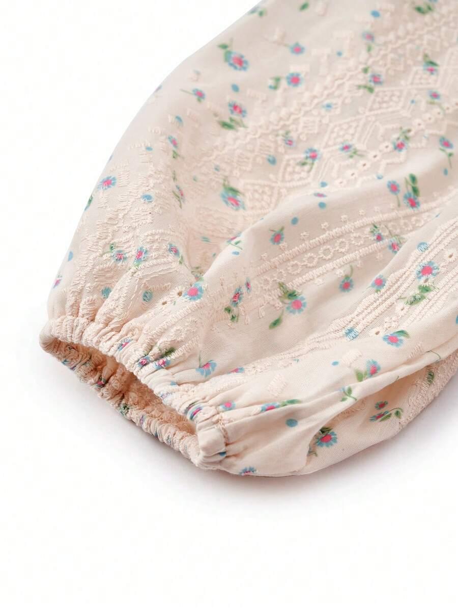 SHEIN BLUZKA DŁUGI RĘKAW KWIATY S06__XS