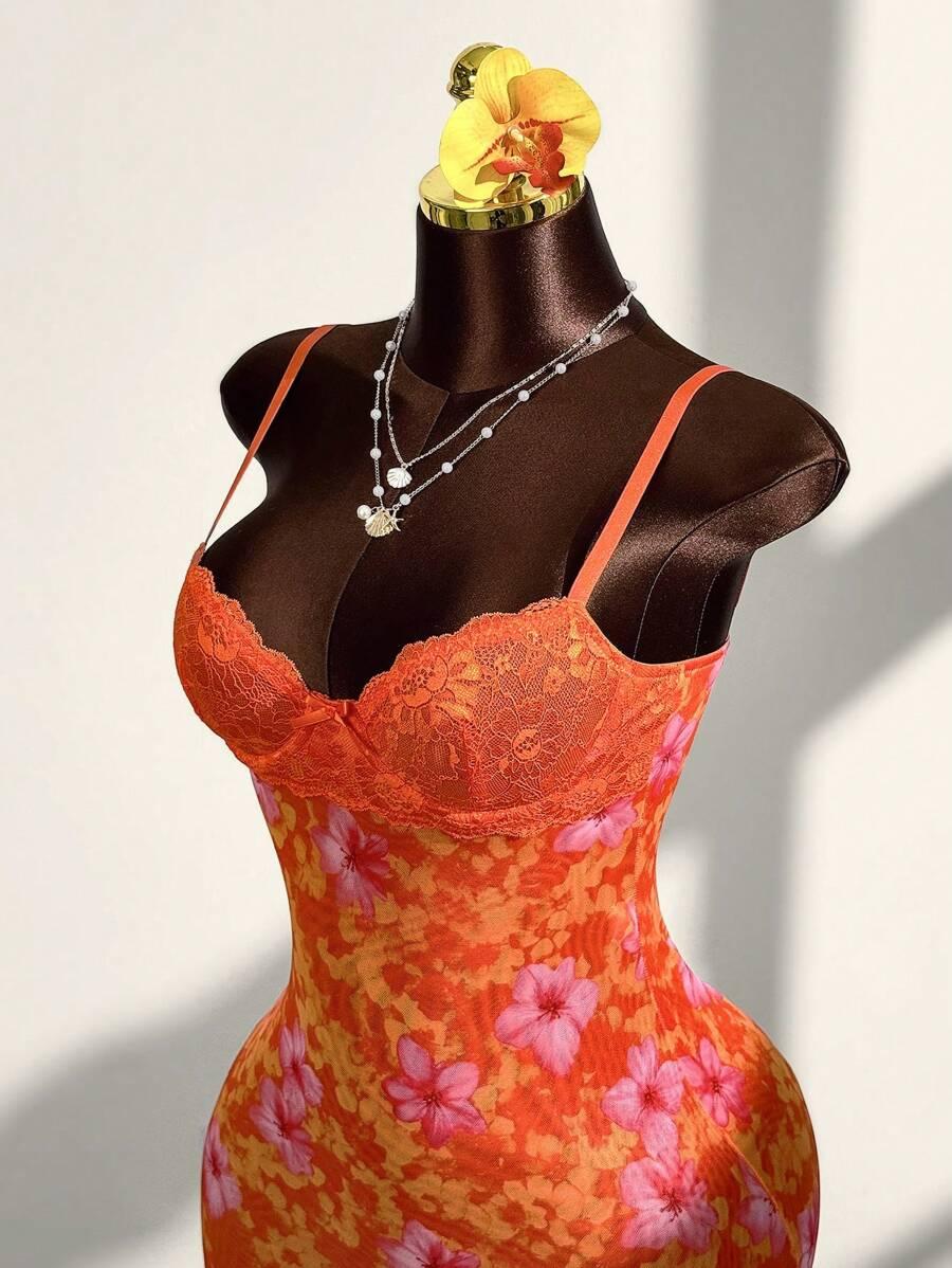 SHEIN MINI SUKIENKA KWIATY S06__M