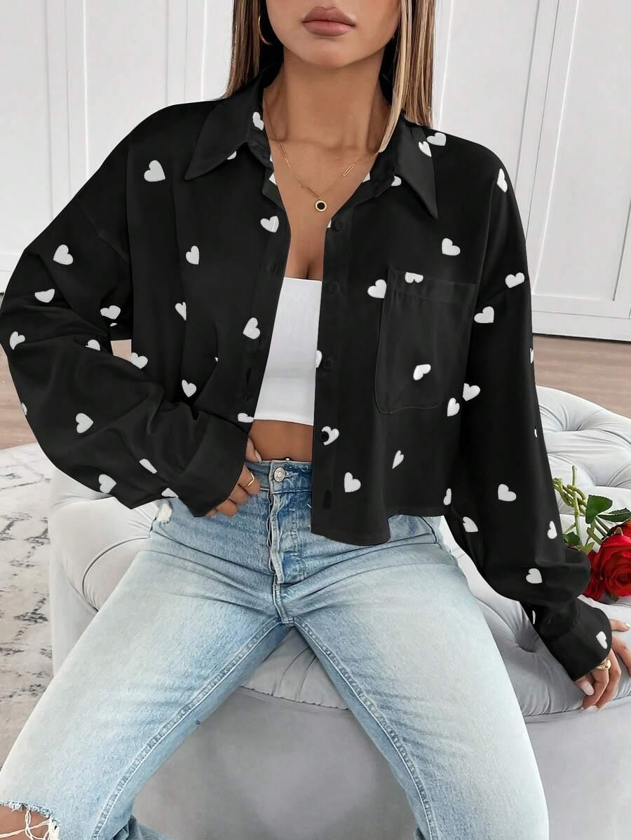EMERY ROSE CZARNA KOSZULA WZÓR S06__M