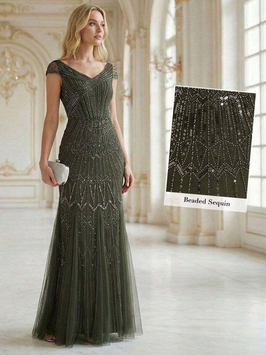 SHEIN ZIELONA MAXI SUKIENKA S06__L