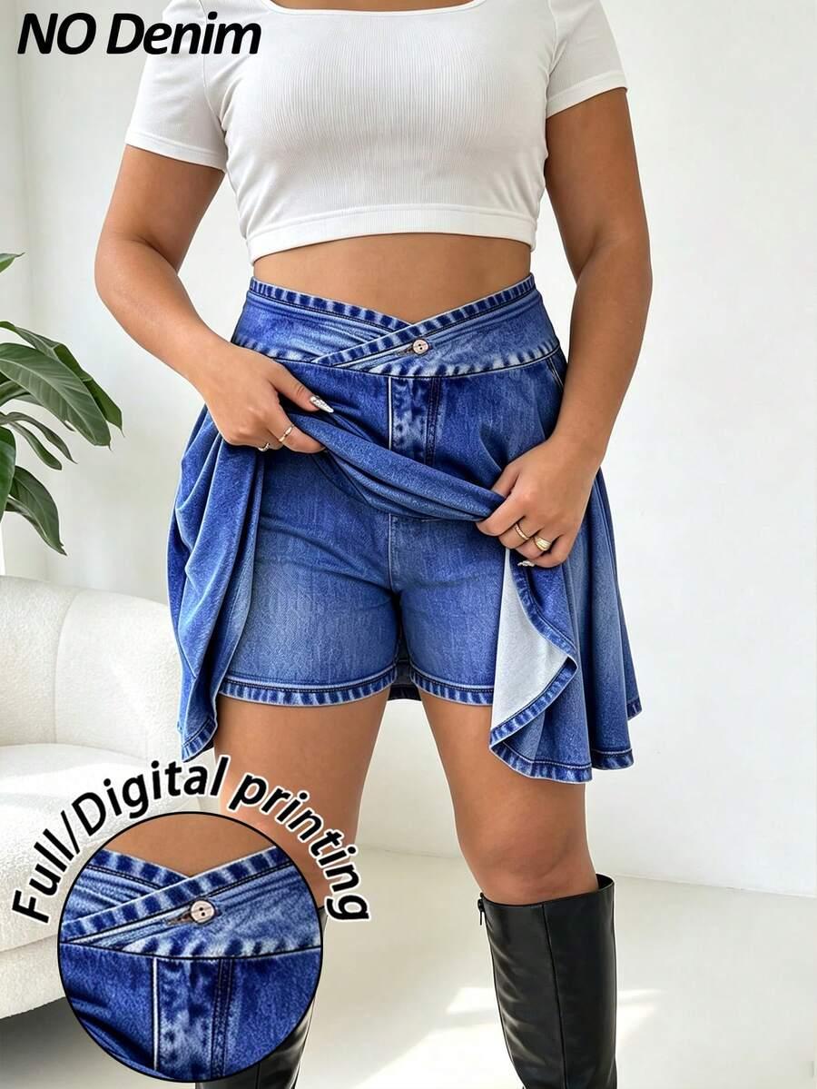 ELENZGA NIEBIESKIE KRÓTKIE SPÓDNICO-SPODENKI S06__XXL