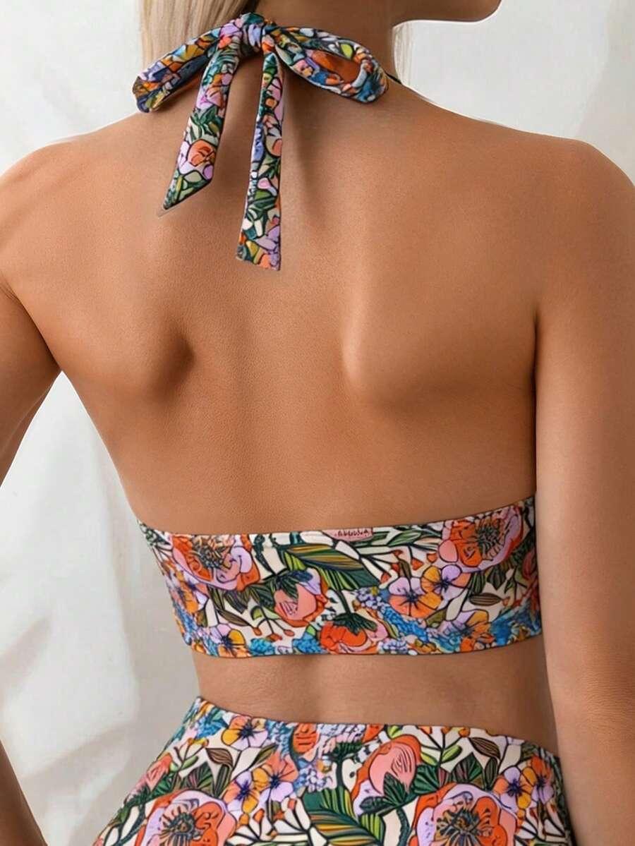 SHEIN DWUCZĘŚCIOWY STRÓJ KĄPIELOWY S09__L