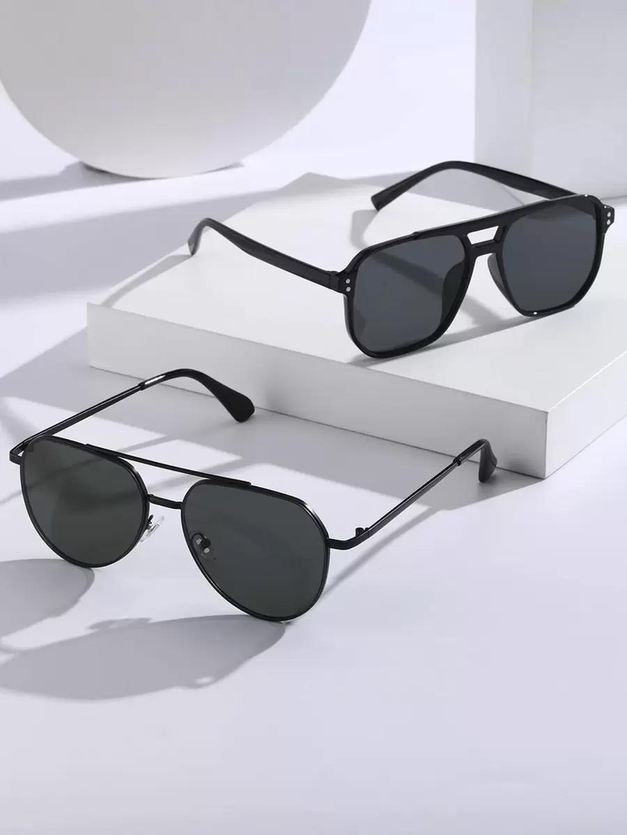 SHEIN CZARNE OKULARY PRZECIWSŁONECZNE S07__