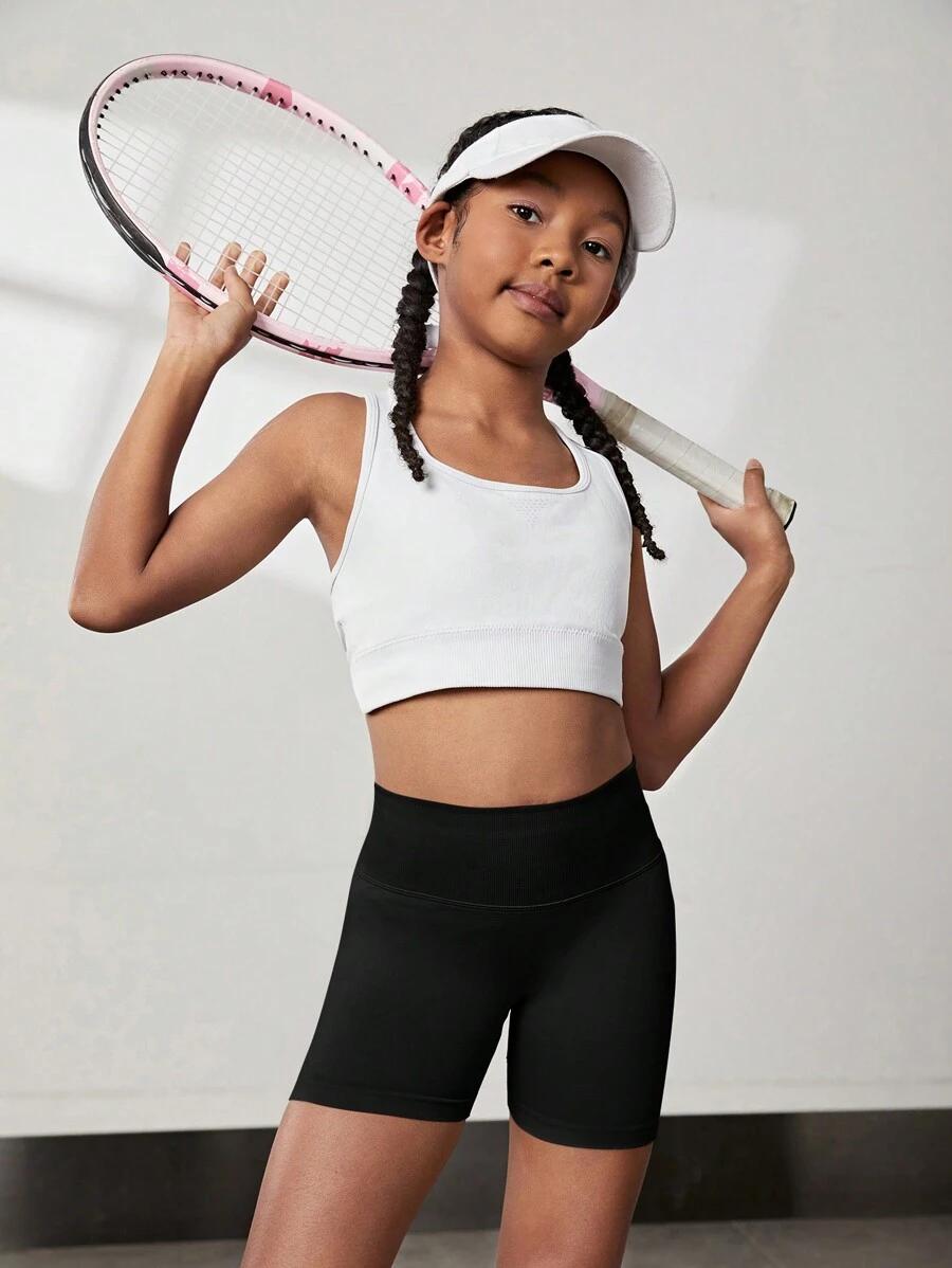 SHEIN CZARNE SPODENKI SPORTOWE S06__134-140
