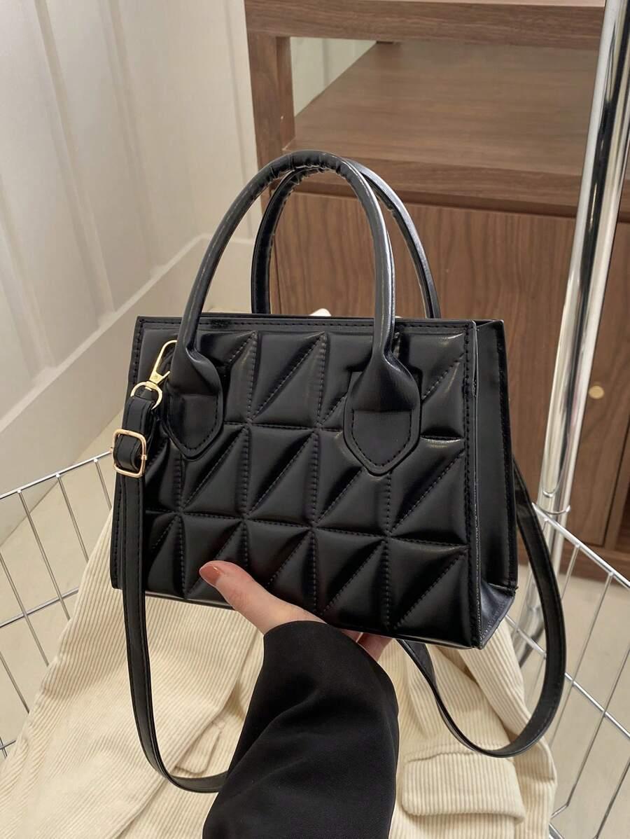 SHEIN CZARNA TOREBKA IMITACJA SKÓRY S07__21,5X9X16