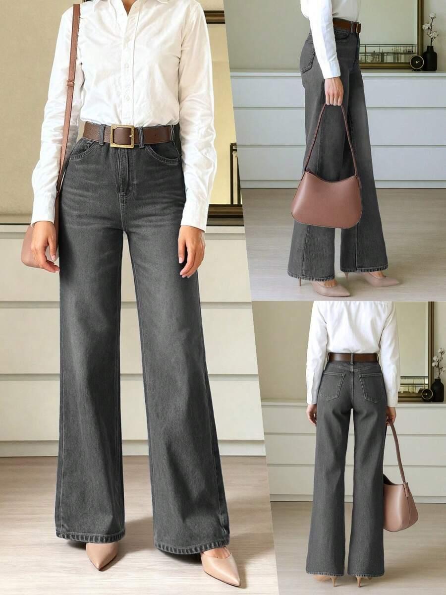 SHEIN CZARNE SPODNIE JEANS S06__XL
